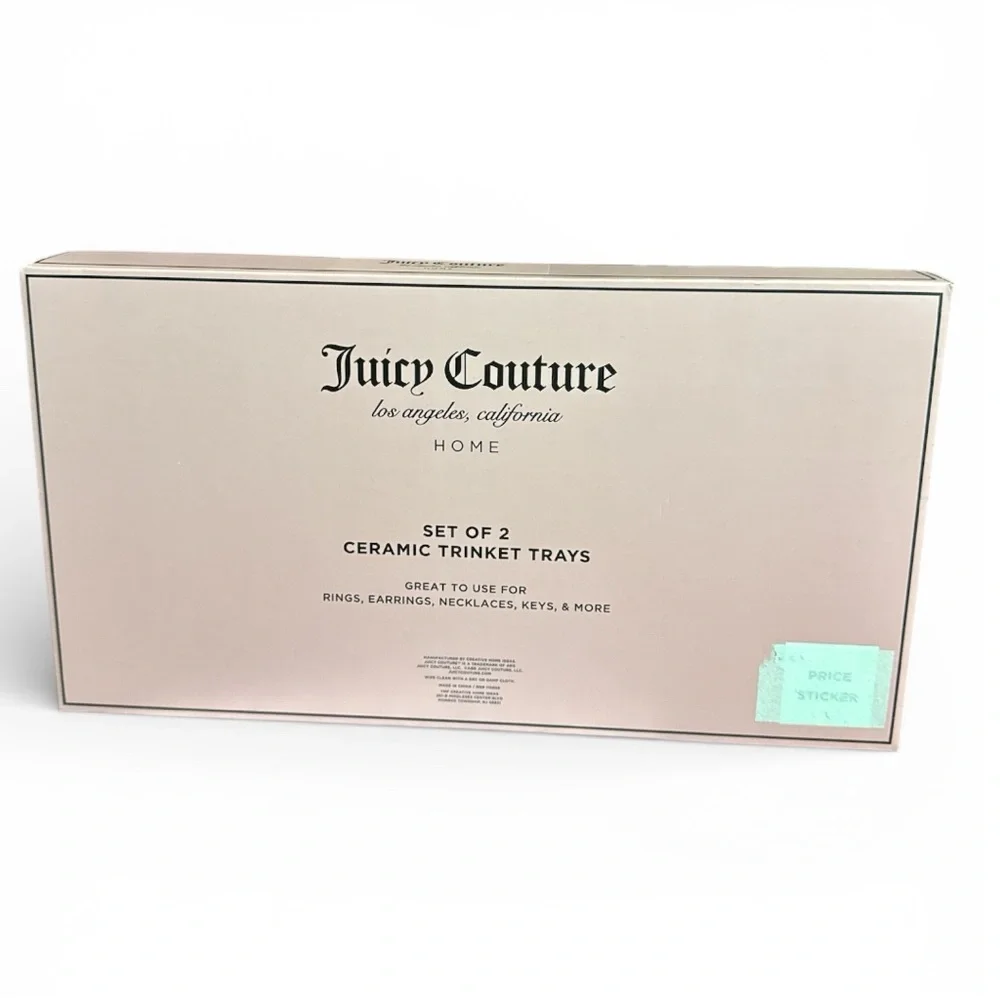 Juicy Couture Pink Ceramic Tray Duo